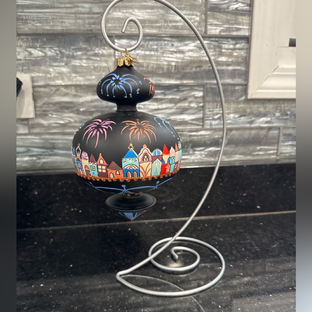 Hallmark Heritage Collection 2016 Ornament City Scene Blown Glass Rare perfect 🎁